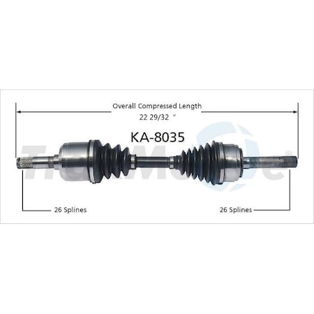 Surtrack Axle Cv Axle Shaft, Ka-8035 KA-8035